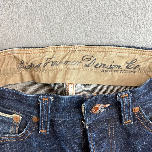 Ciano Farmer  Selvedge Denim Jeans Button Fly size 31x28 - Picture 5 of 12